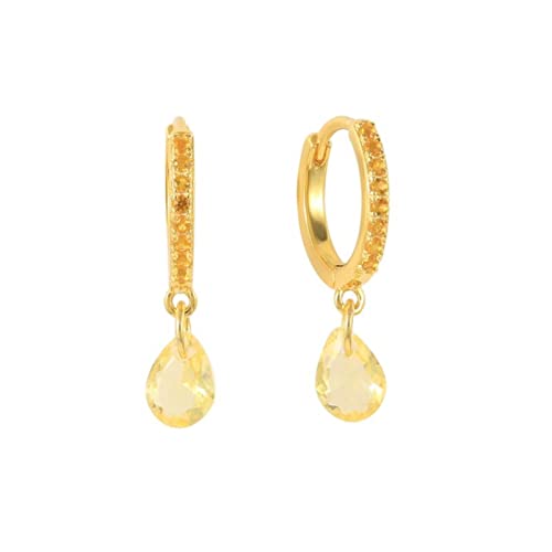 Boucles d'oreilles ovales Argent 925 anti-allergie avec zircons colorés pour femme