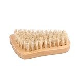 Fingernagelbürste aus Holz mit natürlichen Schweineborsten Fingernagelbürste zum Schrubben von Fingernägeln und Zehen Beauty Organizer Durchsichtig