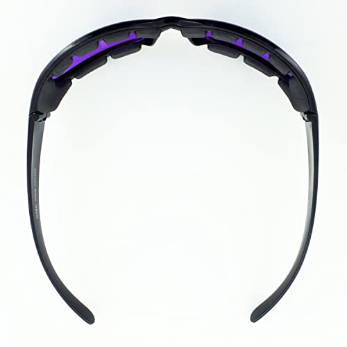 Global Vision Chicago Padded Riding Glasses (Black Frame/Purple Lens)4