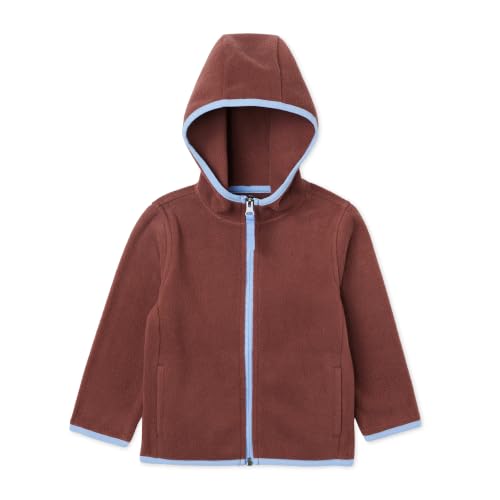 Image of Amazon Essentials Boys and Toddlers' Polar Fleece Full-Zip Hooded Long Sleeve Insulated Coat Jacket