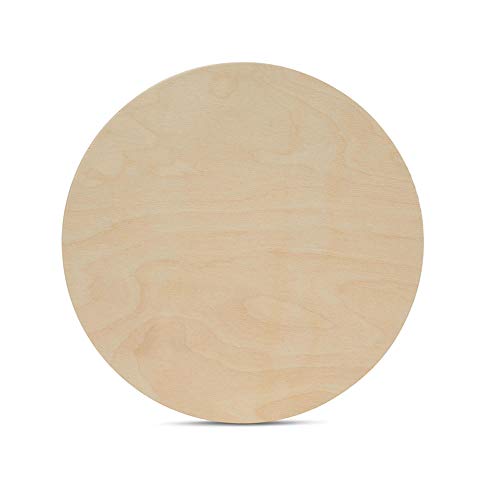 Wood Circles 12 inch 1/2 inch Thick Unfinished Birch Plaques Pack of 1 12 inch Wood Circle for Crafts and Blank Sign Rounds by Woodpeckers