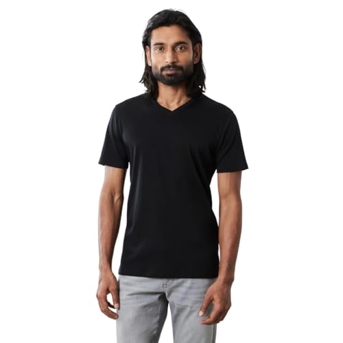 Image of Robert Barakett V Neck Short Sleeve Pima Cotton Casual Solid Mens T Shirt