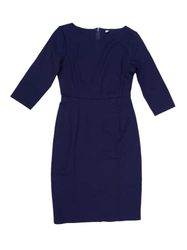 Image of Hobemty Women's 3 /4 Sleeve Pencil Dress Boat Neck Elegant Wear to Work Midi Sheath Dresses