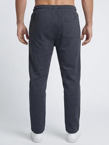 Image of Clans & Hans Men's 100% Pure Cotton Regular Fit Mid Rise Track Pant with Zipper Side Pockets and Back Pocket | Casual Gym Jogging Lounge Wear