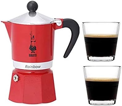 Amazon.com: Bialetti Moka Express - Percolador para estufa (3 tazas,  arcoíris), color rojo : Todo lo demás