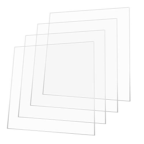 4 Pack 11" X 14" X .12" Clear Acrylic Sheet, Plexiglass Sheets, High Impact Strength, Made In Usa #TOP2