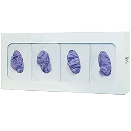 Bowman Dispensers Quad Glove Box Dispenser, White Steel, Non-Divided, Wall Attachment, Made in USA, 3.81 Inch L x 22.32 Inch W x 9.99 Inch H