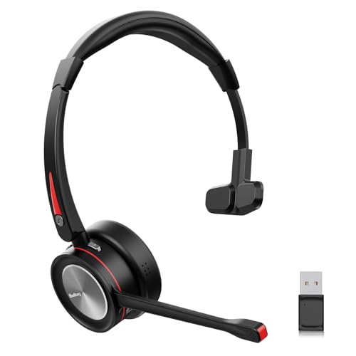 Beebang Headset mit Mikrofon Bluetooth, Mono Kabellose Headset für PC Laptop, Noise Canceling Wireless mit Mikrofon Stummschaltung & USB-Adapter für Computer Teams Meeting Call Center Büro Beebang Headset mit Mikrofon Bluetooth, Mono Kabellose Headset für PC Laptop, Noise Canceling Wireless mit Mikrofon Stummschaltung & USB-Adapter für Computer Teams Meeting Call Center Büro