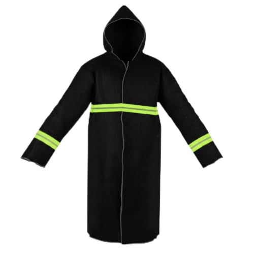 Consfly 1832°F Fireproof Cloak w/Reflective Stripes, for Home Factory