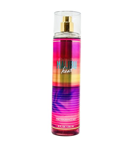 Bath and Body Fine Fragrance Mist Body Spray Pack of 1 (8 FL OZ / 236 ML, Malibu Heat)
