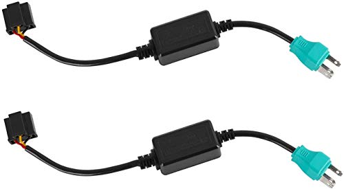 AAIWA H4 9003 LED Canbus Decoder, Decodificador LED Arnés Antiparpadeo Kit de Conversión de LED 2 PCS Adaptador de Arnés de Cableado sin Errores para Faros