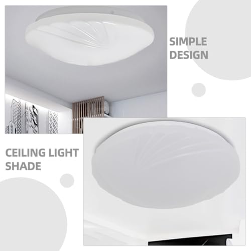 Image of SUPVOX Round Ceiling Light Shade 11.41X11.41X1.77In Plastic Lamp Cover Anti-Glare Ceiling Fixture Replacement for Bedroom Kitchen Living Room Lighting
