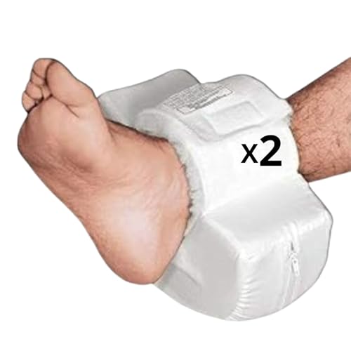 OrtoPrime Pack 2 Taloneras Antiescaras Forma Curva - Protector Ortopédico de Talón Pies y Codos - Par Dos Unidades - Talla Universal Adaptable - Cojines Antiescaras para Silla de Ruedas y Cama