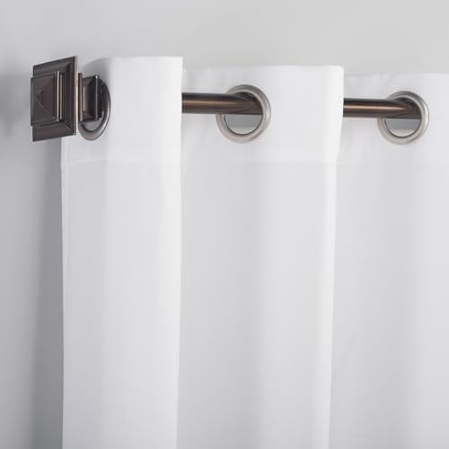 No. 918 Lindstrom Textured Draft Shield Fleece Insulated Energy Efficient Grommet Curtain Panel, 40\" x 84\", White