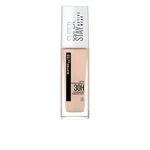 Maybelline New York, Base de maquillaje Superstay Active Wear 30H, Larga duración, Waterproof, Alta cobertura, Acabado mate, Tono 05 Light Beige, 30 ml