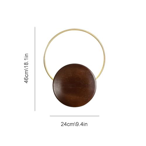 Aplique de pared madera moderno con instalación de cable interior para pasillos 8