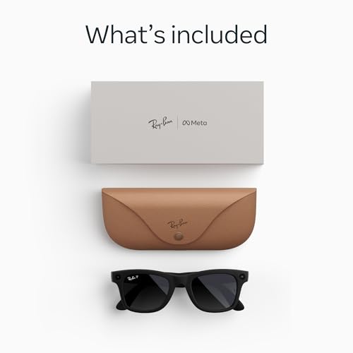 Image of Ray-Ban Meta (Gen 2), Wayfarer, Matte Black | Smart AI Glasses for Men, Women - 2X Battery Life - 3K HD Resolution - 12 MP Ultra-Wide Camera, Audio, Video - Polarized Gradient Graphite Lenses