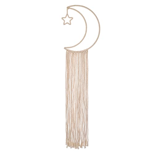 Décoration murale lune macramé NoJo pour habiller un mur vide beige