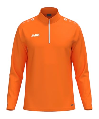Ziptop One JAKO pull enfant orange fluo 128 pour courir au chaud et visible