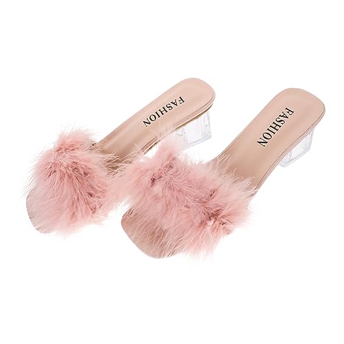 Sandale cool femme en PU artificiel beige avec talons légers pour la plage et l'été