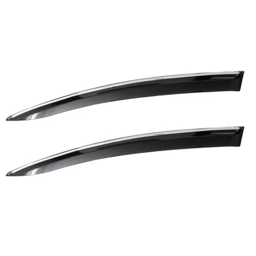 Image of CAR SAAZ Unbreakable Door Visor for Super Ace (2005-2019)(Set of 2 Pcs)|Stylish & Durable Chrome Lined Wind /Rain Deflector