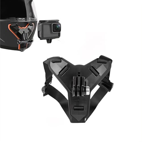 Tuvzylory �w�����b�g�`���}�E���g DJI Osmo Action 6�Ή� 270°���߉\ �h��h�~ ���S�ȃX�g���b�v �I�[�g�o�C�T�C�N�����O&��l�̎��_�B�e�p (�u���b�N)
