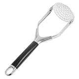 Milisten Stainless Steel Manual Potato Masher and Crusher with Chrome Plating for Smooth Mashed Potatoes