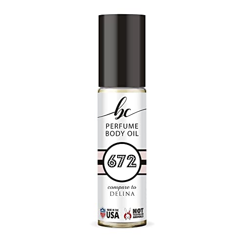 BIOCURA BC Perfume 672 Inspired by Delina For Women Replica Fragrance Body Oil Dupes Alcohol-Free Sample Travel Size Concentrated Long Lasting Roll-On 0.3 Fl Oz/10ml