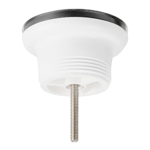 Ablaufventil für Spülbecken, 1 Set, Größe Ø 70 mm - 1 1/2 Zoll, SS201 Edelstahl Ventiloberteil, M6x60 Montageschraube, PP Unterbau mit Messing Mutter, PVC Dichtung, Ø 45,5 mm Stöpsel, Stopfen Ventil