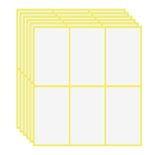 180 Stück 50x100mm Etiketten Selbstklebend zum Beschriften, Universal Aufkleber Etiketten Haushaltsetiketten Tiefkühletiketten Adressetiketten für Flaschen, Aktenordner, Glasboxen, Schule, Büro, Küche