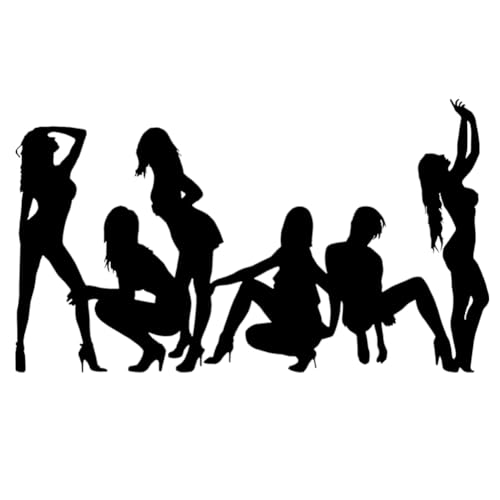 Image of 6.3 inch Panty Dropper Stickers Sexy Funny Decal Reflective Vinyl Stickers for Car Bumper Window Laptop (Sexy Women Black)
