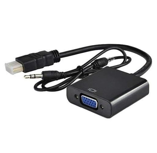 TECHONTO Gold Plated HDMI to VGA Adapter 1080P High-Speed Converter with 3.5 mm Audio Cable | Male to Female Connector | Compatible with Laptop, PC, Monitor, Projector, (Adapter with Audio Cable)-image-49