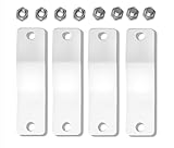 White Metal Wall Mounting Brackets for Electrical Box Enclosure (4pcs/Unit)