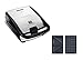 Tefal SW852D Snack Collection | Sandwich- und Waffelmaker | Kombigerät | Antihaftbeschichte Platten | Spülmaschinengeeignet | mit vielfältigen Funktionen erweiterbar | 700W, Schwarz/Silber