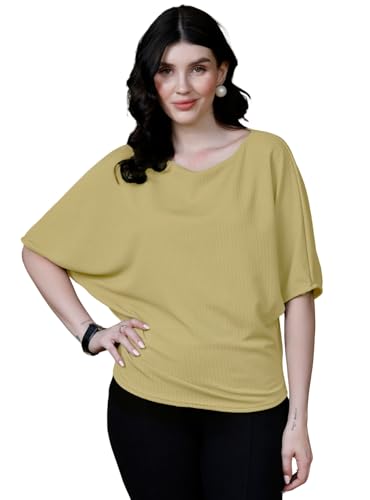 Image of Zilcon Womens Half Ballon Sleeve t-Shirt Tops Boat Neck Loose Fit Casual Workout T-Shirts