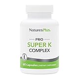 NaturesPlus PRO Super K Complex - 60 Capsules - Promotes Healthy Calcium Metabolism - Includes Vitamins K1 & K2 - Non-GMO, Vegan & Gluten Free - 60 Servings