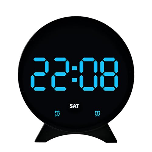 Reloj digital LED con pantalla personalizable y sensor de temperatura para escritorio 2