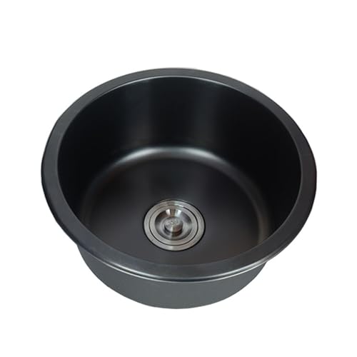 Fregadero de cocina negro con accesorios de drenaje para lavaderos 2