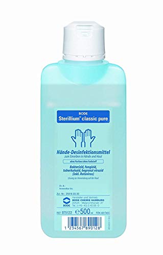 Sterillium classic pure 500 ml - Desinfección de manos - 20 Botellas