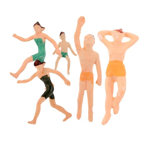 Anneome 5 Stück Kleiner Schwimmfiguren 1:75 Bunte Miniatur Menschen...