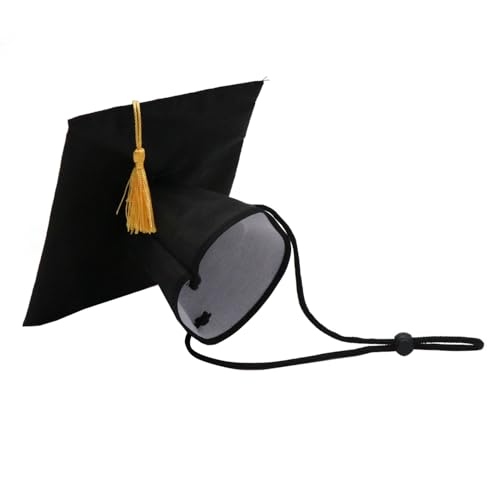 Sombrero de Graduación para Perro con Borla Amarilla miniatura 4