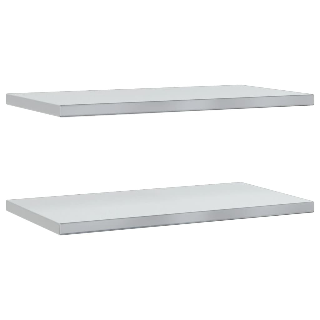 Homgoday Estantes de pared 2 unidades, estantes flotantes, estante de pared, estantería colgante, estantería de pared, para dormitorio, cocina, oficina, salón, 75 x 40 x 3 cm, acero inoxidable