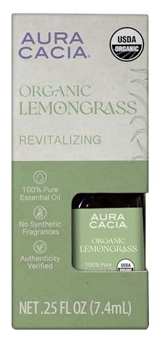 Aceite Esencial Orgánico de Lemongrass 0.25 Fl Oz