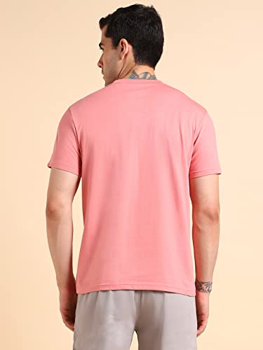 Image of Dennis Lingo Men's Cotton Slim Fit Solid Round Neck T-Shirt