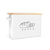 Extra Large Farmhouse Bread Box for Kitchen Countertop - Bread Storage Holds 2+ Full Loaves Of Bread...