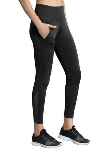 Image of Mehrang Gym wear Mesh Legging Workout Pants with Side Pockets /Stretchable Tights /Highwaist Sports Fitness Yoga Track Pants for Women & Girls