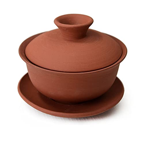 YXHUPOT Gaiwan 4oz Teacup Brown Cups Tureen Tray Cup Gongfu Tea Lid Bowl Saucer Colorful Glaze