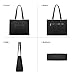 befen Black Genuine Leather Tote Bag for Women Work, Womens Totes Purse Shoulder Bags with 15.6