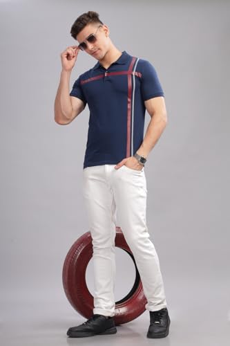 Image of ADRO Regular Fit Polo T-Shirt for Men| Printed Polo T-Shirt | Cotton Polo T Shirt