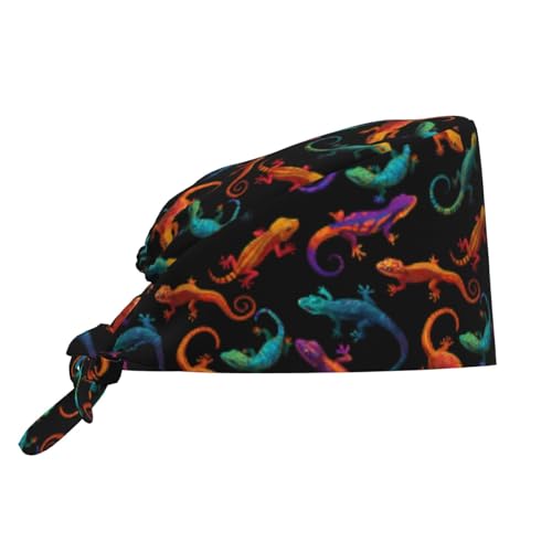 Image of Working Cap Scrub Cap with Sweatband | Adjustable Nurse Surgical Caps, for Men Women, Tie Back Hat